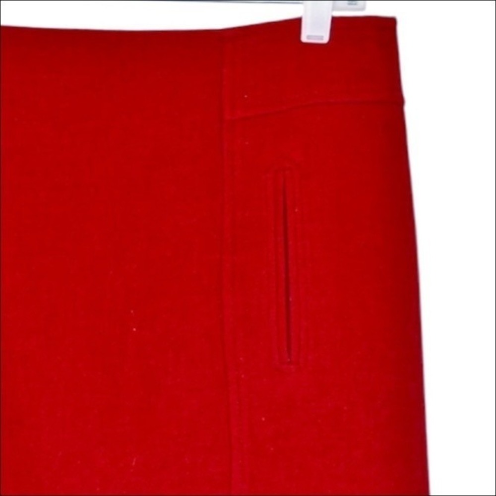Talbots Wool Blend Mini Skirt 12P Petite Red A-Line Preppy Classic Old Money - Picture 4 of 8